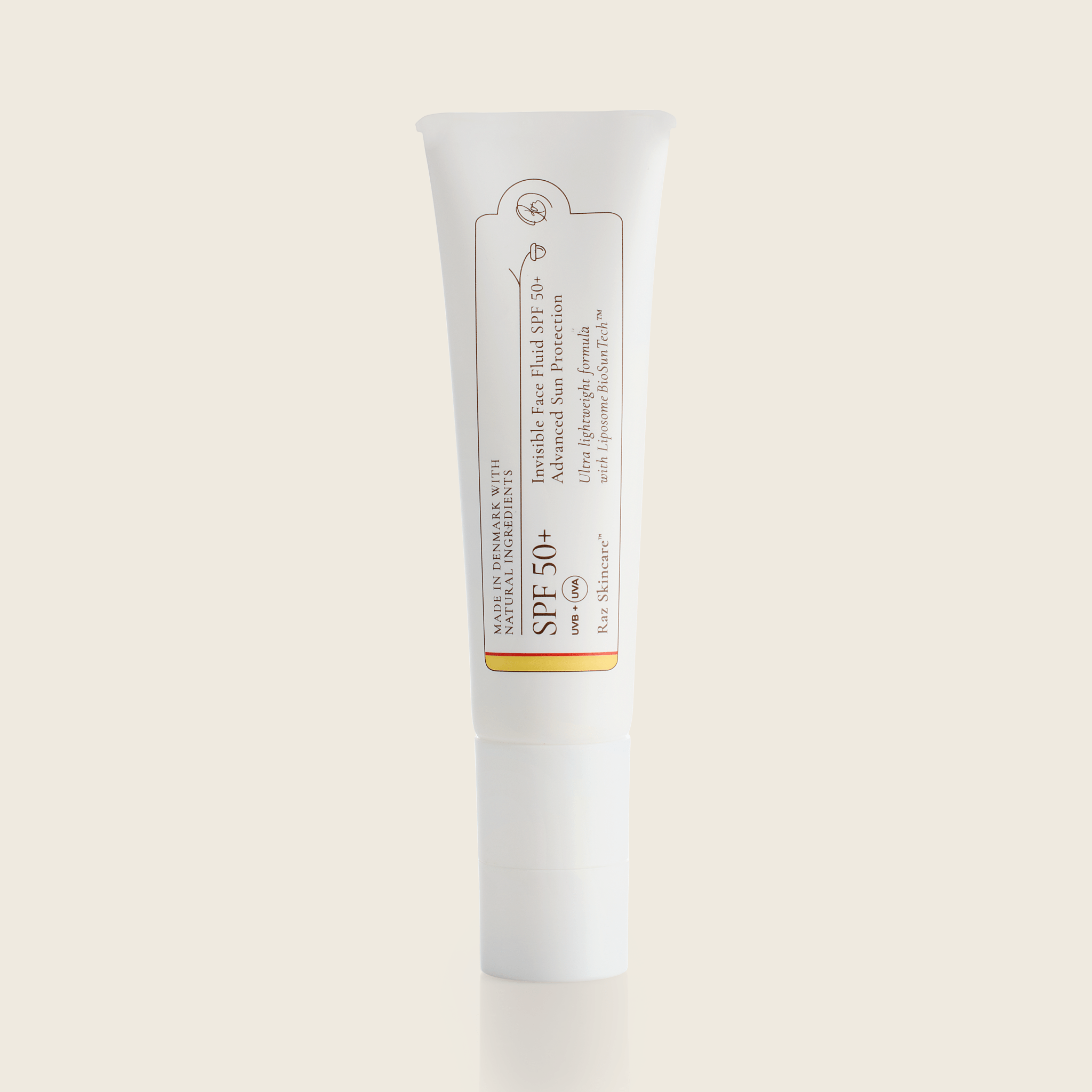 SPF50+ Invisible Face Fluid Solcreme 50ml - Raz Skincare